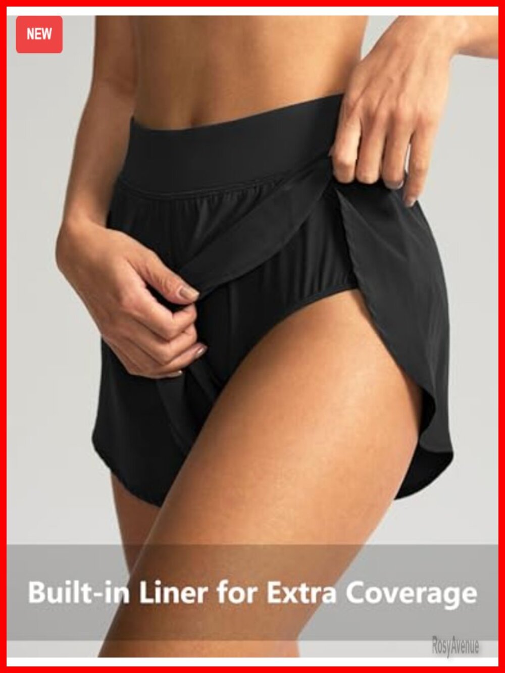 High Waisted Running Shorts with Liner Quick Dry - Picture 5 of 7